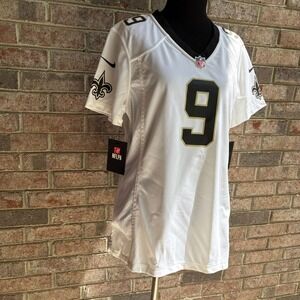 Nike Drew Brees #9 Saints NFL Jersey Women's Large NWT‎ Field NFLPA Official